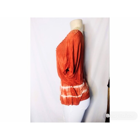 Orange Tie Dyed Top M - Picture 5 of 6